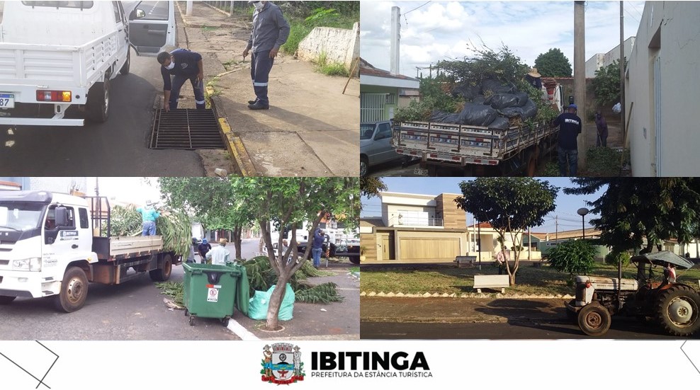 Prefeitura realiza roçagem, poda de arvore, limpeza e recolocação de boca de lobo em logradouros públicos