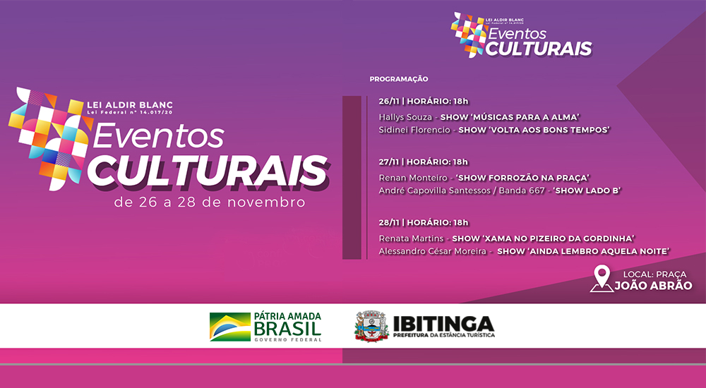 Evento: Praça João Abrão recebe programação com shows nesta sexta, sábado e domingo