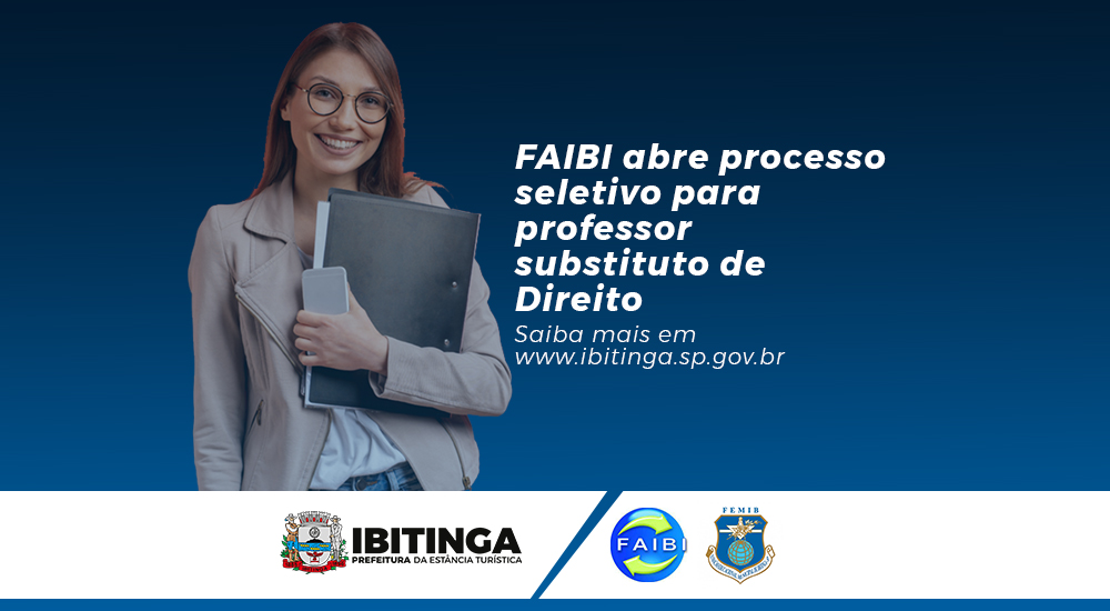 FAIBI abre processo seletivo para professor substituto de Direito