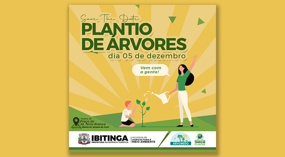 Ibitinga: Prefeitura convida população para plantio de árvores em praça da cidade