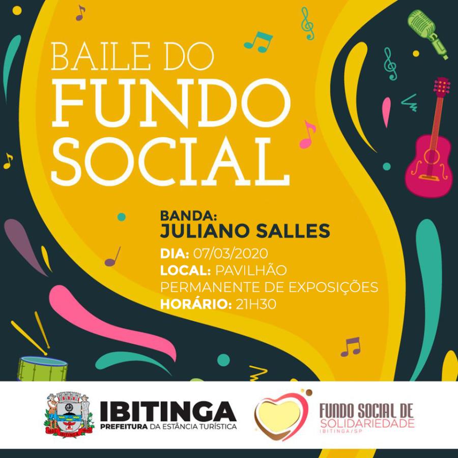 SOCIAL: Dia 07 de março tem baile social com a banda Juliano Salles, em Ibitinga