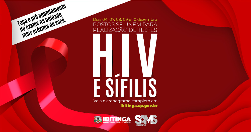 Ibitinga: dezembro une postos de saúde para a realização de testes HIV e sífilis