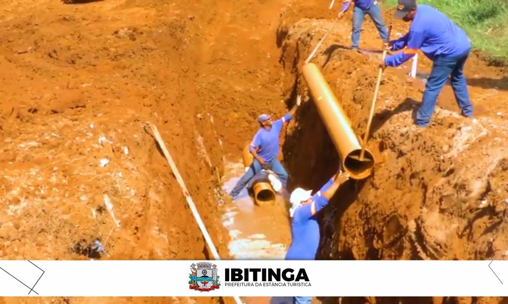 Novo emissário de esgoto está sendo construído no Jardim Taquaral