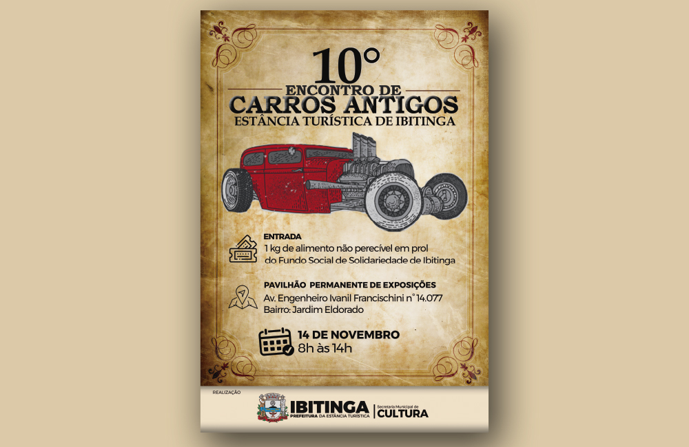 Ibitinga promove Encontro de Carros Antigos no próximo dia 14 de novembro