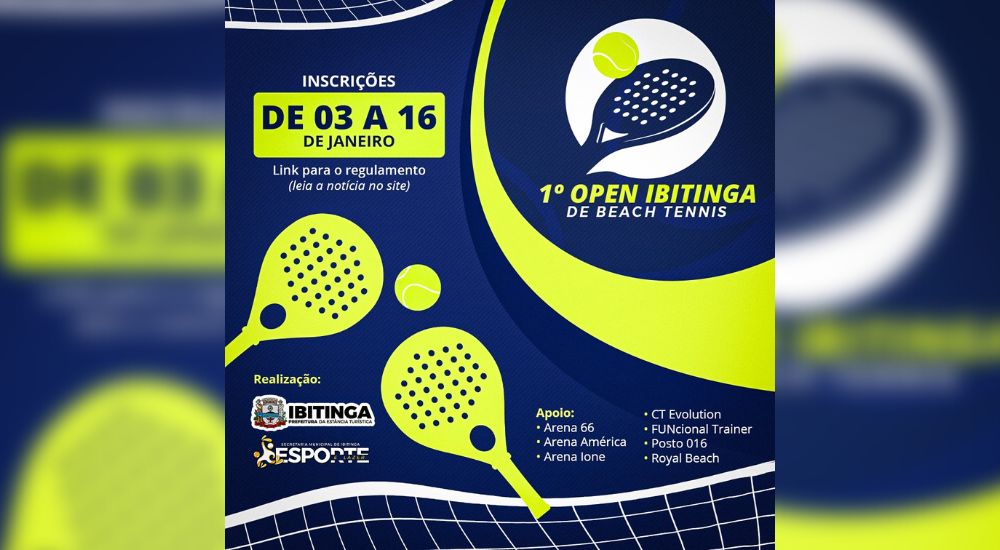Ibitinga lança inscrições para Open Municipal de Beach Tennis,  agenda de jogos já está pré definida