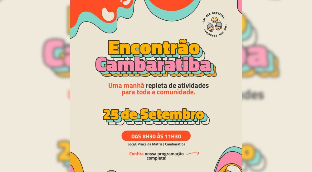 Meeting in Cambaratiba takes place this Sunday (25), in Praça da Matriz