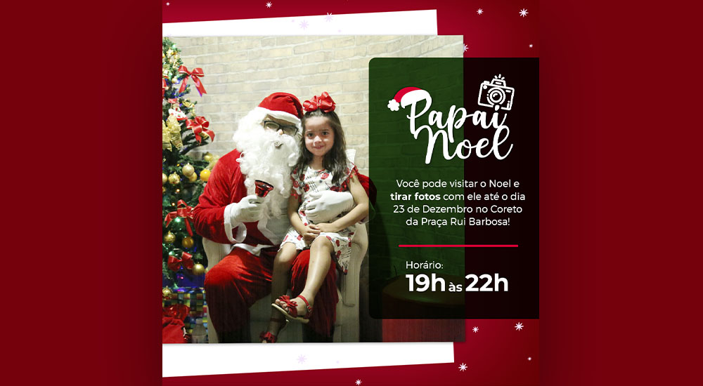 Ibitinga: Papai Noel encanta crianças com sua presença até quinta-feira, na Rui Barbosa