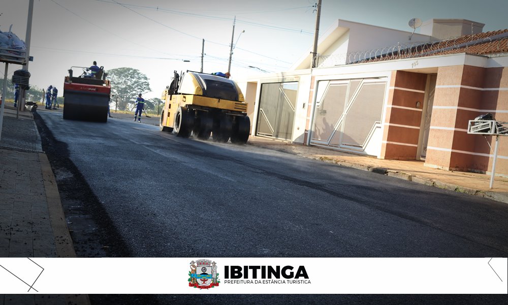 A Prefeitura de Ibitinga recapeia ruas de mais dois bairros da cidade