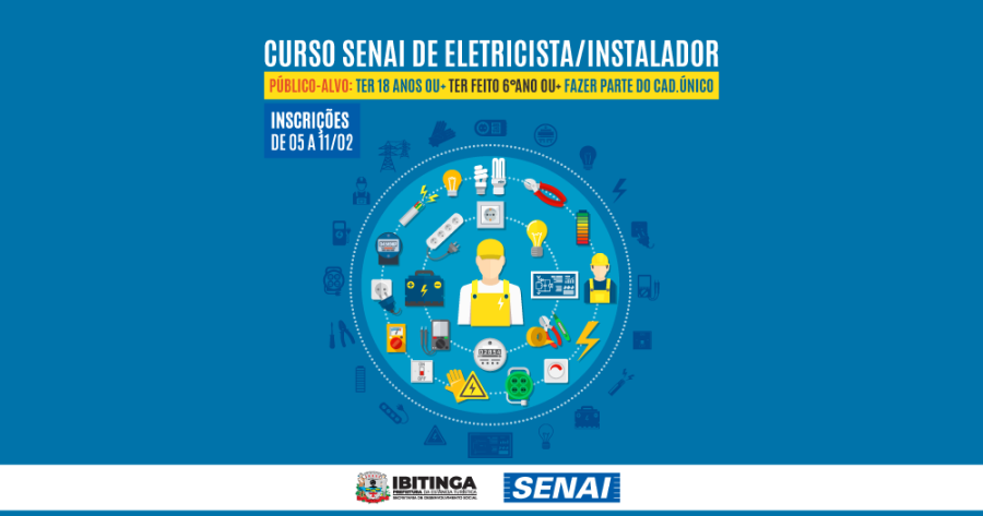 SENAI E Prefeitura oferecem curso de eletricista instalador