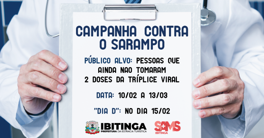 Vacinação contra o SARAMPO começou nesta segunda-feira, em crianças e jovens