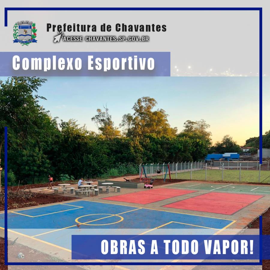 Obras em andamento no Complexo Esportivo no Bosque Municipal.