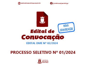 Edital DME nº 02/2024 - Processo Seletivo nº 001/2024