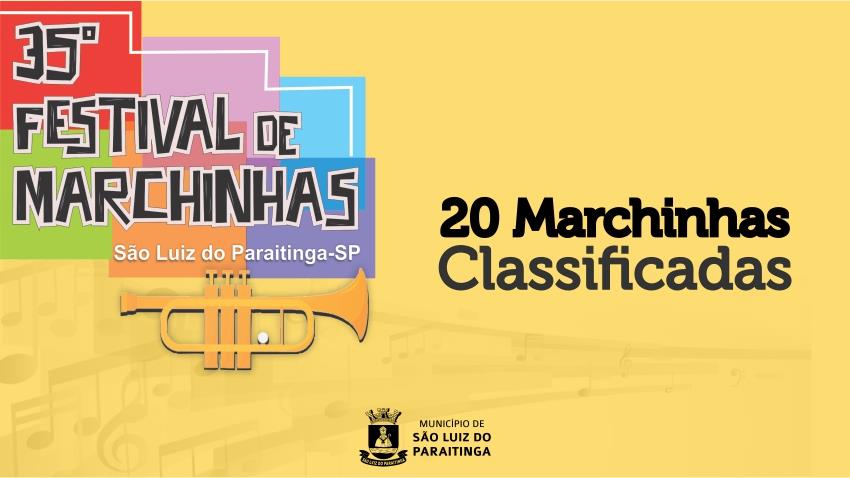 Classificadas para o 35º Festival de Marchinhas de São Luiz do Paraitinga - 2020