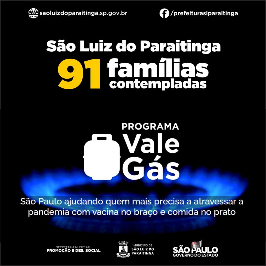 São Luiz do Paraitinga foi contemplado com o Programa Vale Gás