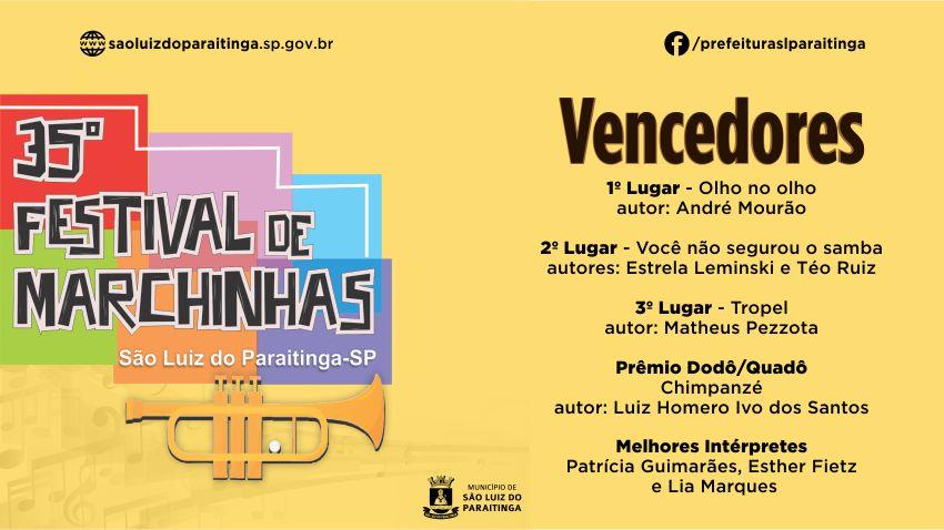 Vencedores do 35º Festival de Marchinhas 2020