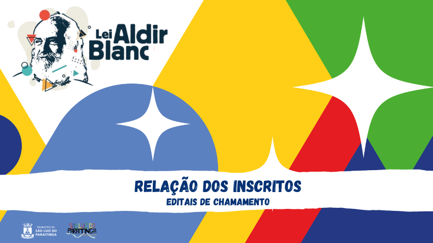 Relação dos projetos inscritos Aldir Blanc