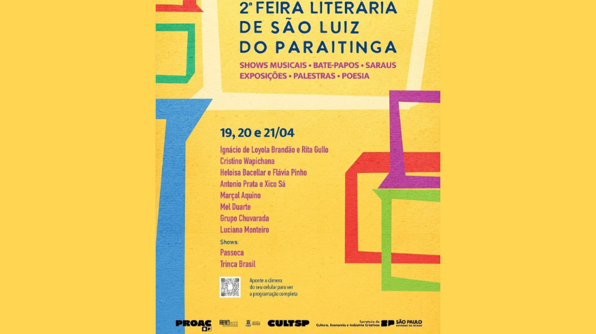Programação da 2ª Feira Literária de São Luiz do Paraitinga