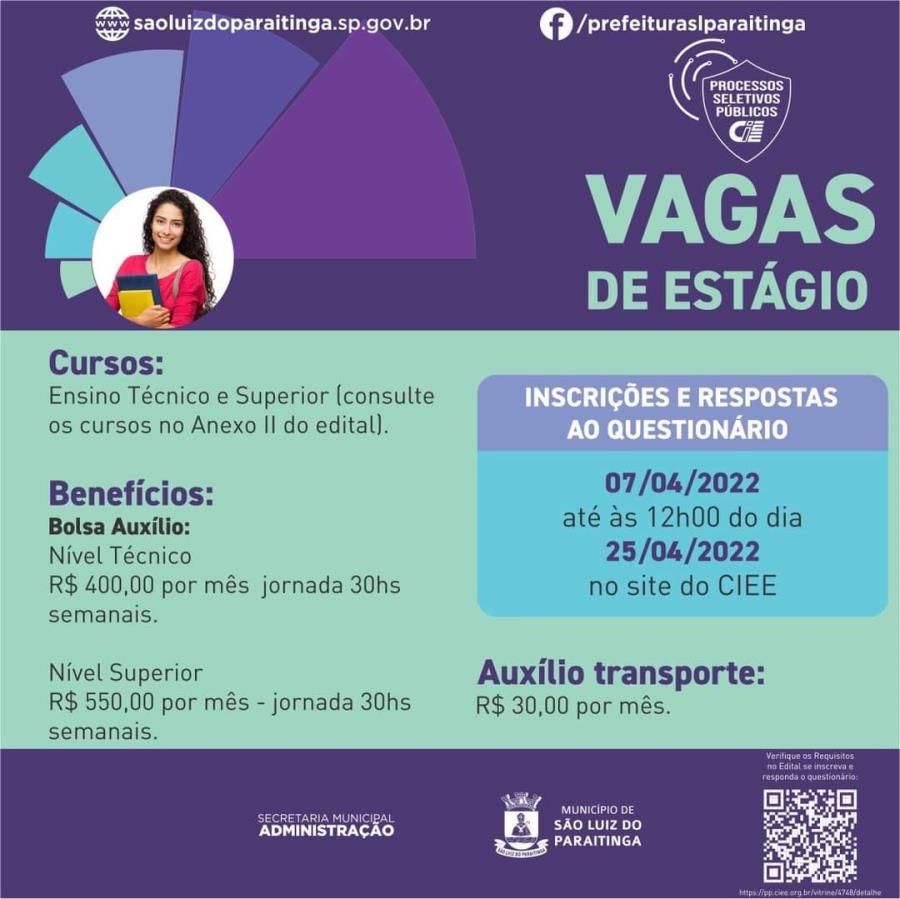 Prefeitura abre inscrições para vagas de Estágio em parceria com CIEE