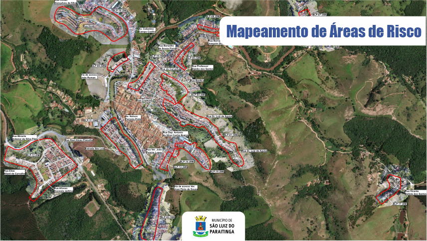 Mapeamento de áreas de risco do município de São Luiz do Paraitinga - 2022-2023