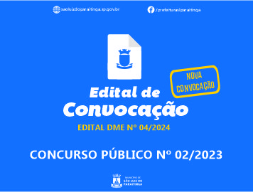 Edital DME nº 04/2024 - Concurso Público nº 002/2023