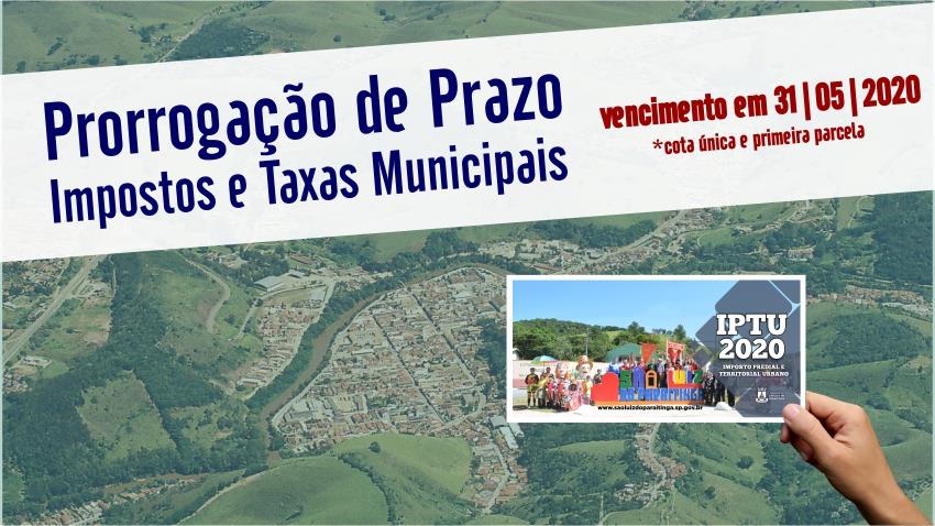 Prorrogação de Prazo - Impostos e Taxas Municipais