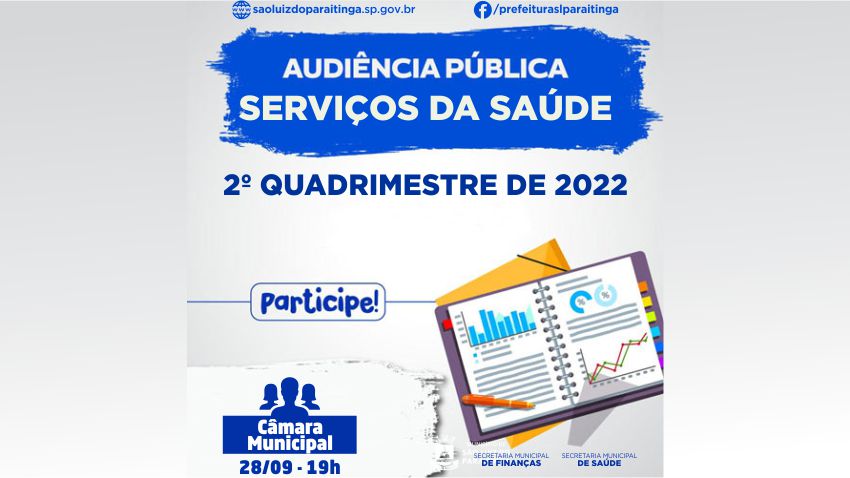 Audiência Pública dos Serviços de Saúde – 2º Quadrimestre de 2022
