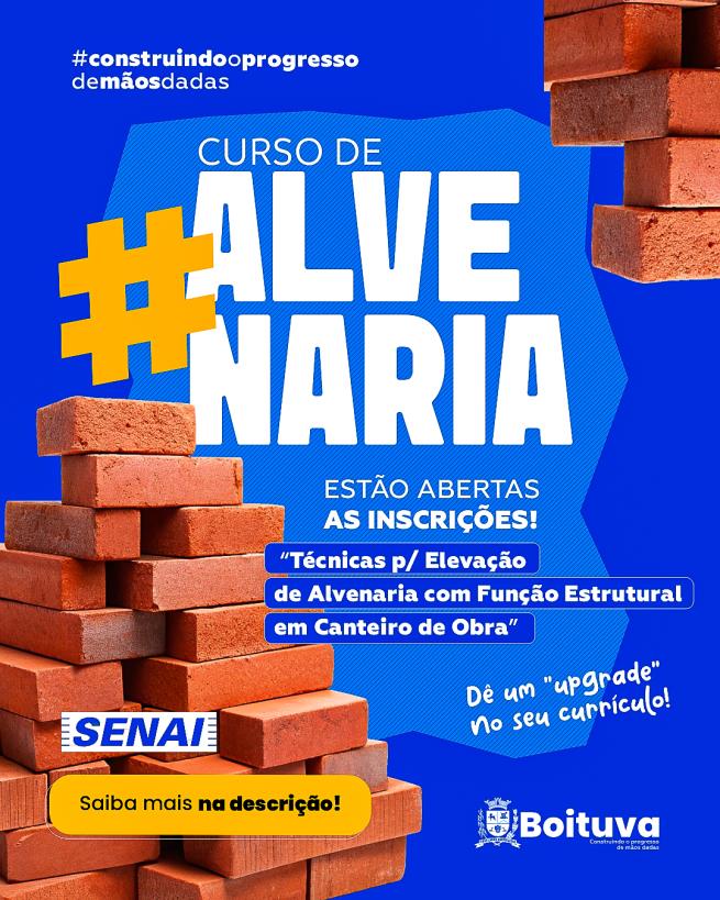 SUA EXPERIÊNCIA NO CANTEIRO DE OBRAS AGORA COM CERTIFICADO SENAI!