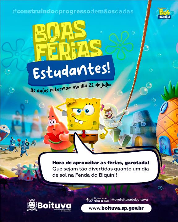 BOAS FÉRIAS, ESTUDANTES!