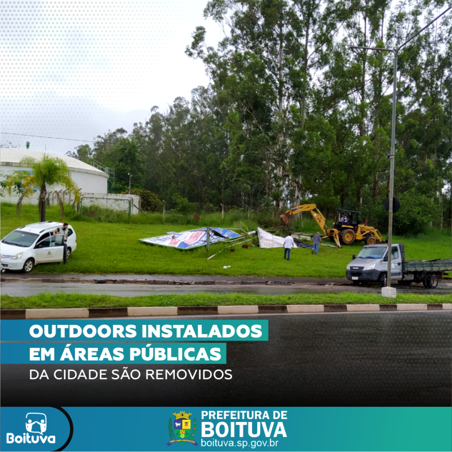OUTDOORS INSTALADOS EM ÁREAS PÚBLICAS DA CIDADE SÃO REMOVIDOS