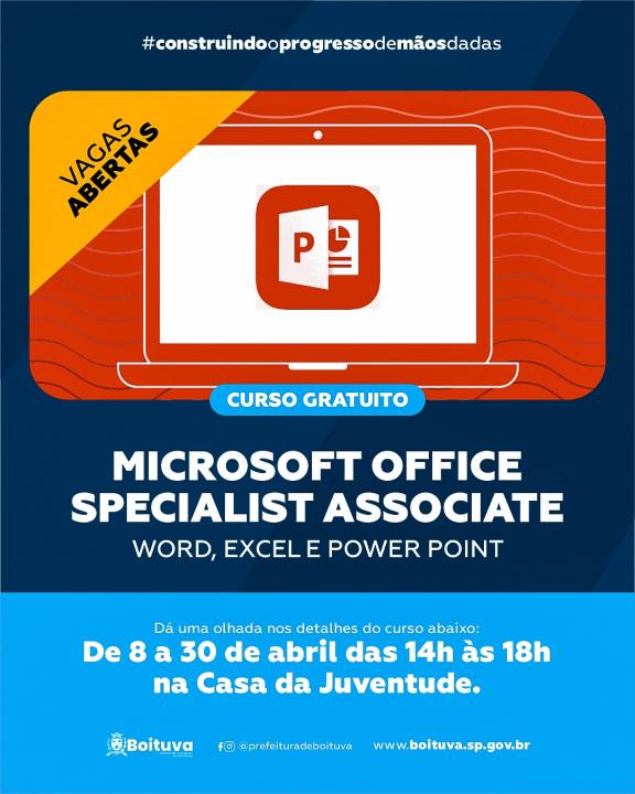CURSO GRATUITO - WORD, EXCEL E POWER POINT