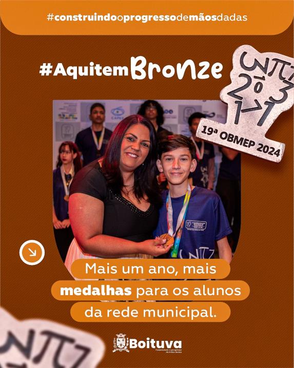 OLIMPIADA BRASILEIRA DE MATEMÁTICA | ALUNOS MEDALHISTAS SE DESTACAM