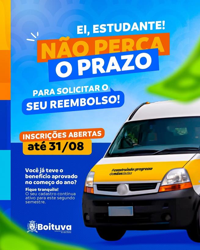 NÃO PERCA O PRAZO PARA SOLICITAR O SEU REEMBOLSO!