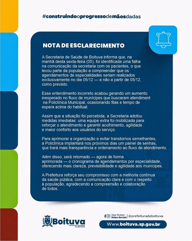 NOTA DE ESCLARECIMENTO