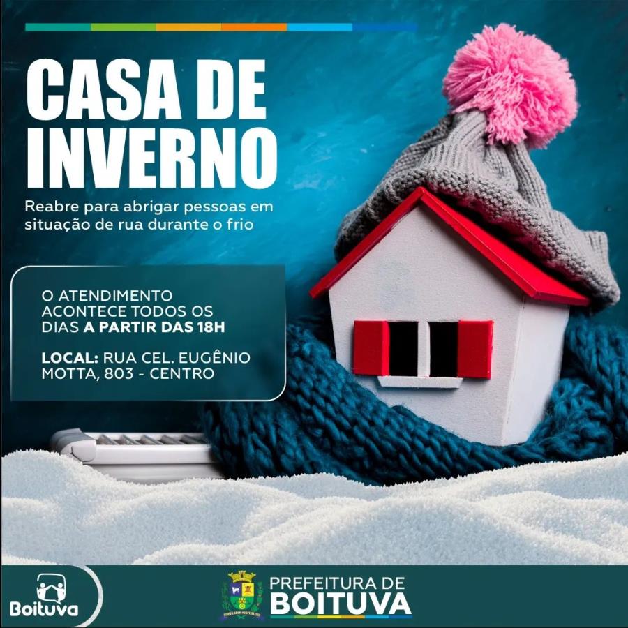 “CASA DE INVERNO” REABRE PARA ABRIGAR PESSOAS EM SITUAÇÃO DE RUA DURANTE O FRIO