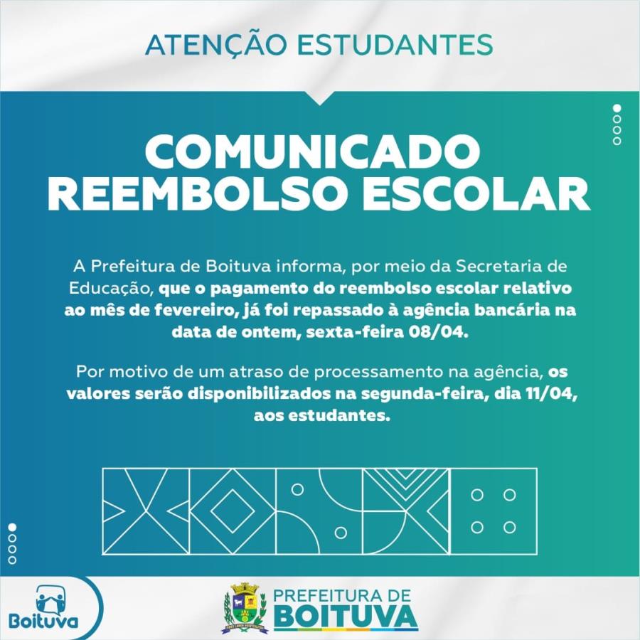 Cadastro e recadastro do reembolso escolar para os estudantes