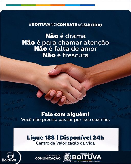 BOITUVA UNE FORÇAS NO COMBATE AO SUICÍDIO