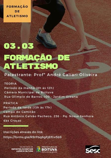 Abertas as inscrições para formação de atletismo