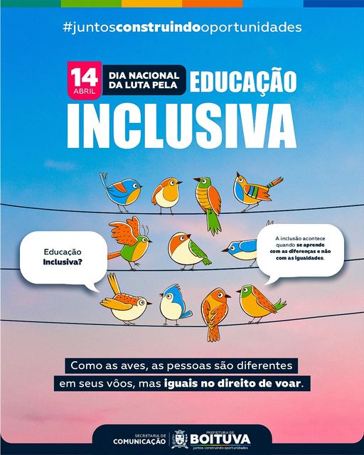 De Abril Dia Nacional Da Luta Pela Educa O Inclusiva Prefeitura De Boituva