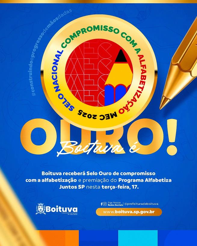 SELO OURO DE COMPROMISSO COM A ALFABETIZAÇÃO