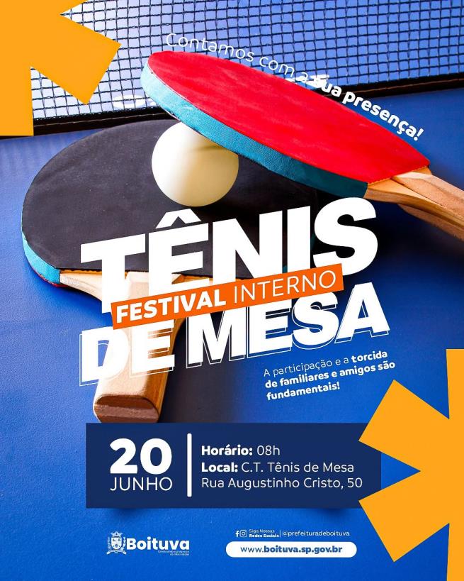 FESTIVAL INTERNO DE TÊNIS DE MESA REÚNE ALUNOS DA REDE MUNICIPAL DE ESPORTES
