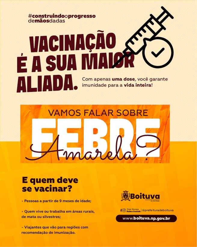 VAMOS FALAR SOBRE A FEBRE AMARELA?