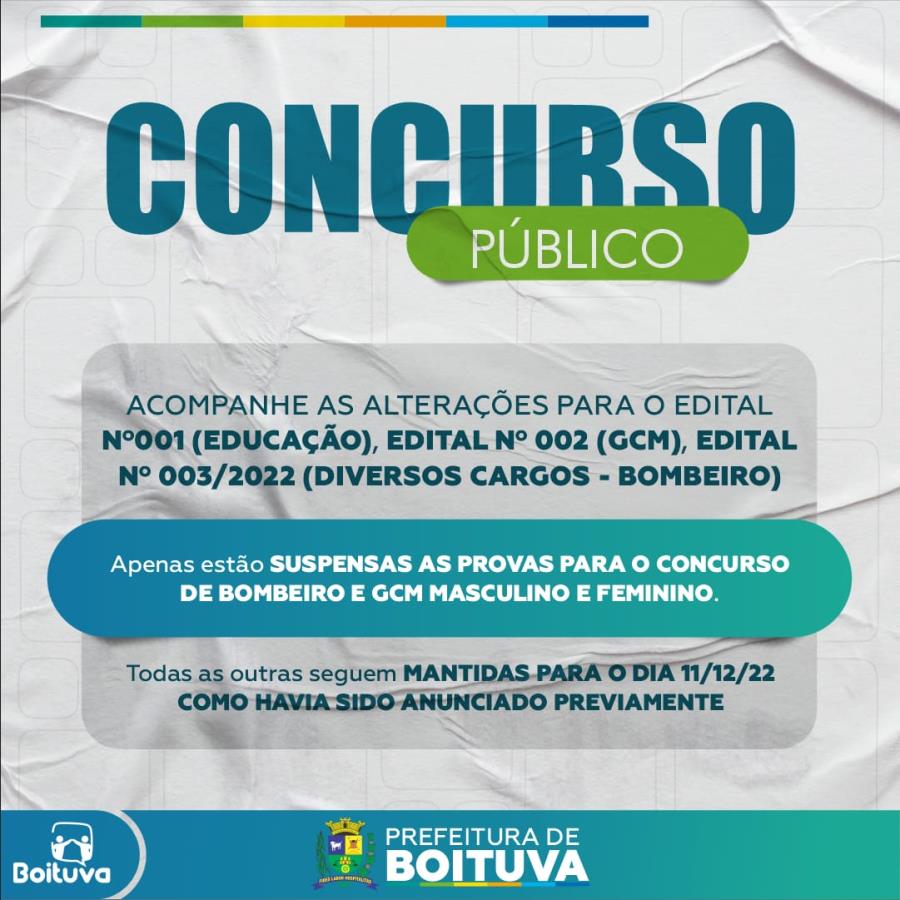 CONCURSO PÚBLICO | ACOMPANHE AS ALTERAÇÕES PARA O EDITAL N° 001 ...