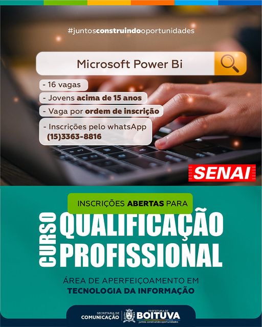 Inscri Es Para Curso De Qualifica O Profissional Power Bi Come A Hoje Prefeitura De Boituva