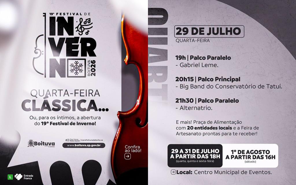 O EVENTO MAIS AMADO DO INVERNO!