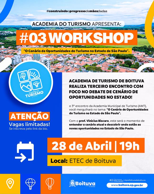 O TURISMO EM BOITUVA NÃO PARA DE CRESCER E VOCÊ PODE FAZER PARTE DESSA EVOLUÇÃO!