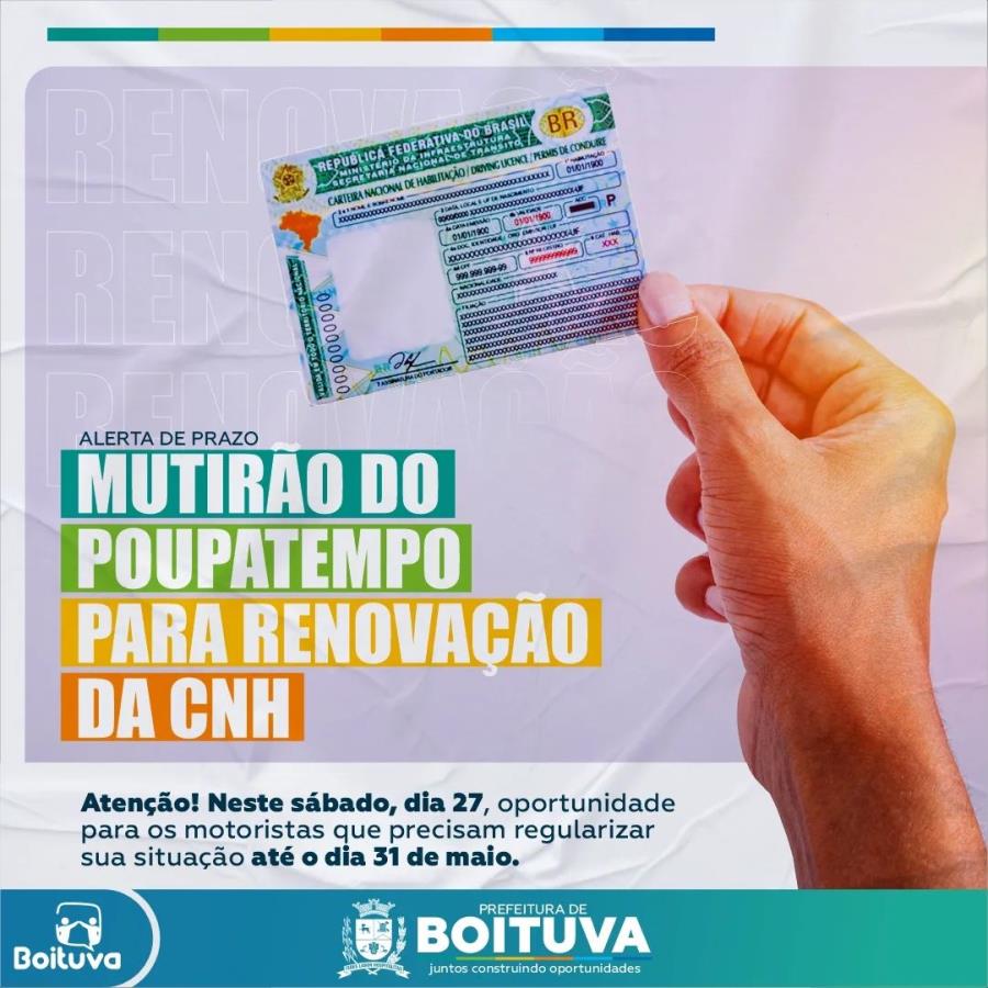 CNH: Poupatempo realiza mutirão para renovação neste sábado (21) - Motor  Show