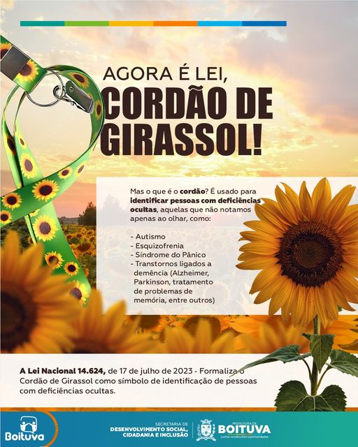 lei do cordÃo de girassol identificaÇÃo e sensibilizaÇÃo para