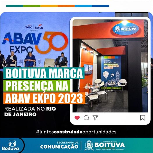 BOITUVA MARCA PRESENÇA NA ABAV EXPO 2023, REALIZADA NO RIO DE JANEIRO