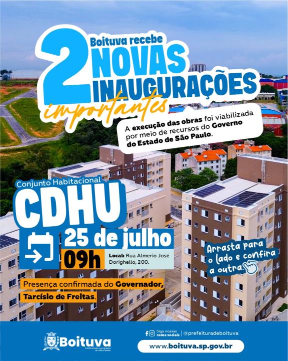 DUAS IMPORTANTES INAUGURAÇÕES COM A PRESENÇA DO GOVERNADOR TARCÍSIO DE FREITAS