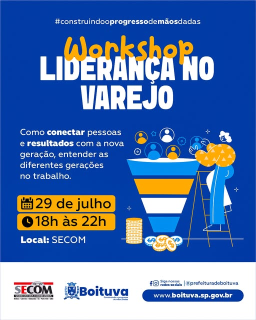 WORKSHOP “LIDERANÇA NO VAREJO” SERÁ NA PRÓXIMA TERÇA-FEIRA, 29, NO SECOM